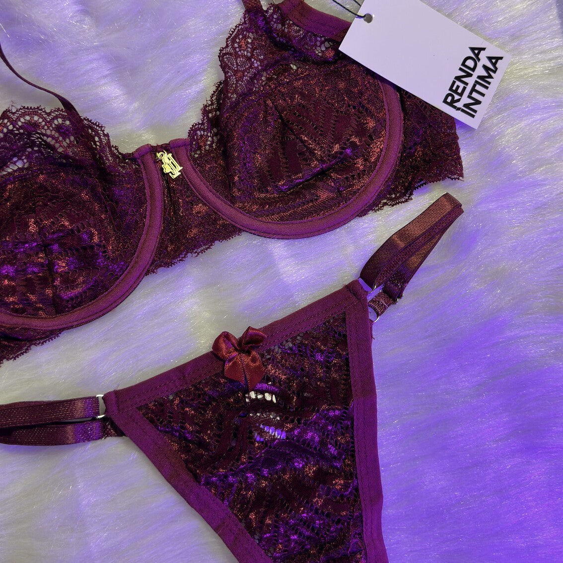 Conjunto de Lingerie Selene em Renda